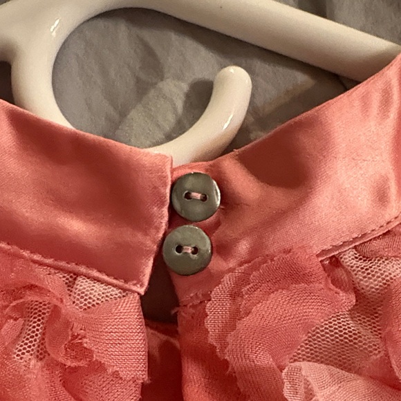 She + Sky Pink Rosette Mini Dress Halter 3D flowers Small EUC - Picture 7 of 12